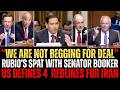 Booker Rubio Spat Over Iran War | Strait of Hormuz | Rubio Full Testimony