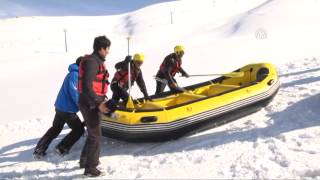 Anadolu Agency - - Snow rafting in Van