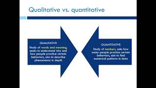 Qualitative & Mixed Methods