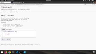 String 1 makeAbba Javascript solution