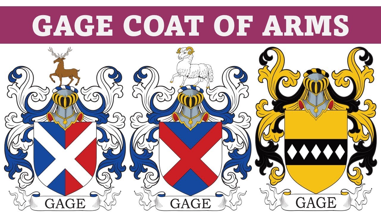 Gage Coat Of Arms & Family Crest - Symbols, Bearers, History - YouTube