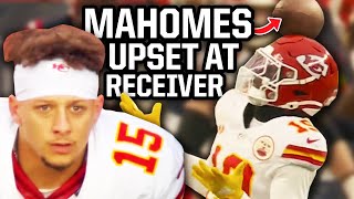 Patrick Mahomes gets mad after Kadarius Toney's drop leads to interception, a breakdown