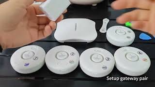 RUIKORING water leak detector:Connect 2.4GHz Wifi to W13 Gateway Via Tuya Smart App