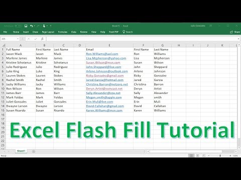 Excel Flash Fill Tutorial