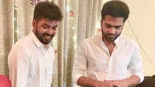 STR Simbu surprising visit to his friend actor Jai at his birthday Fucntion | Friends Forever STR