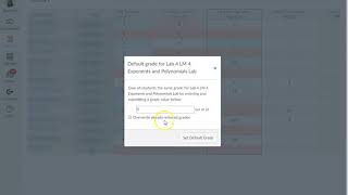 Using "Set Default Grade" in Canvas Grade book