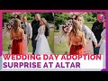 Teen Holds Sign Asking Stepdad To Adopt Her On His Wedding Day