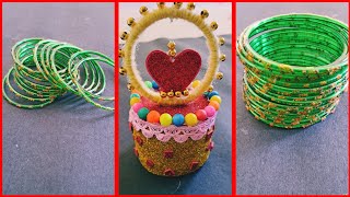 #Old Bangles #Reuse #Craft Ideas | Best Out Of Waste | పనికిరాని #గాజులతో...