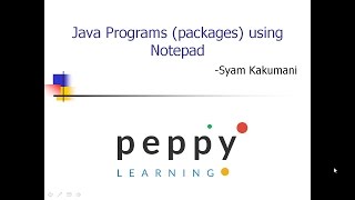 3 Java Programs with Package using Notepad