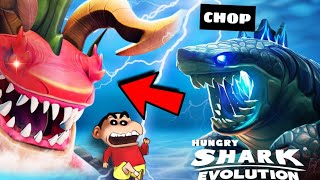 SHINCHAN AND CHOP UPGRADING GODZILLA SHARK TO THUNDER GOD SHARK|IamBolt Gaming