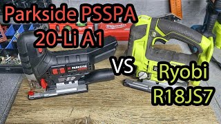 Parkside PSSPA 20-Li A1 vs Ryobi R18JS7 porównanie wyrzynarek