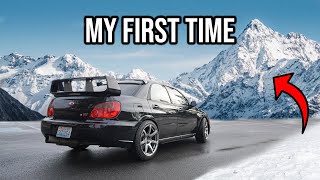 Drifting my Subaru STI in the snow