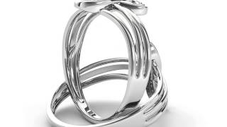 0.04 Carat T.D.W Diamond Split-Shank Infinity Fashion Ring in 10k White Gold