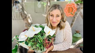 How to Make an Elegant Hydrangea and Calla Lily Arrangement