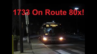 NeoplanDude | CT Transit 2017 New Flyer XD40 #1733 On Route 80x, Buckland Flyer!