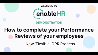 Manager Training: Completing Employee Online Performance Reviews using enableHR's Flexible Process