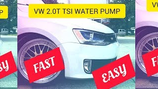 VW MK6 2.0T TSI Water Pump Replacement DIY