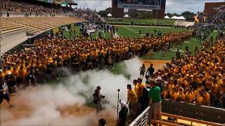 Baylor Line Running on to the Field McLane Stadium 2018