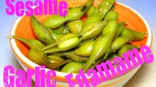 Sesame Garlic Edamame (soy beans) with CookingAndCrafting