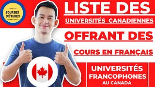 ÉTUDIER EN FRANÇAIS AU CANADA | LISTE DES UNIVERSITÉS FRANCOPHONES AU CANADA