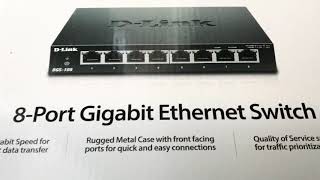 D-Link 8 Port Gigabit Ethernet Switch DGS-108 Fast Networking Review 12-11-20