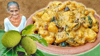 The taste of the Breadfruit curry (Del Curry) cooked with coconut milk prepared