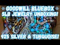 925 Silver & Turquoise! 💙 Goodwill BlueBox 5lb Jewelry Jar Unboxing #jewelryunboxing #jewelryjar