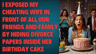 I exposed my cheating wife in front of all our friends and family by hiding divorce papers inside