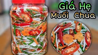 Cách MUỐI GIÁ HẸ CHUA NGỌT giòn ngon đơn giản - Món ngon ngày Tết | HM together