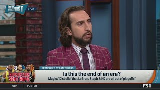 FIRST THING FIRST | Nick Wright reacts to Magic Johnson takes a big shot at LeBr