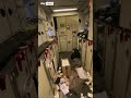 Inside Singapore Airlines plane which had to make an emergency landing.