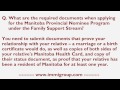 What are the required documents when applying for the MPNP under the Family Support Stream?