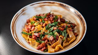 Pappardelle Carbonara Caseros con Tomate Seco y Albahaca 🍝🌿 | Hermanos Torres