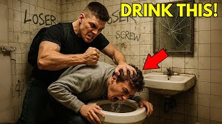 BULLIES Try to DUNK STUDENT'S HEAD in the TOILET — Big Mistake... HE WAS A BRUTAL FIGHTER!