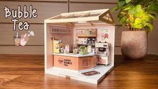 Tiny Boba, Big Fun: Mini Bubble Tea Shop Setup! DIY Miniature House - Rolife Double Joy Bubble Tea