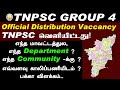 TNPSC GROUP 4|  vacancy distribution | மாவட்ட வாரியாக துறை வாரியாக காலிப்பணியிடம் எவ்வளவு | #update