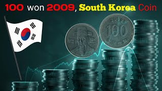 South Korea 100 Won 2009, Coin, Km# 35.2, Inv#E224