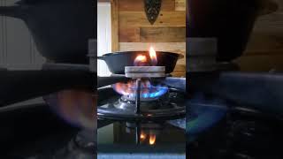 Making char cloth on home stove