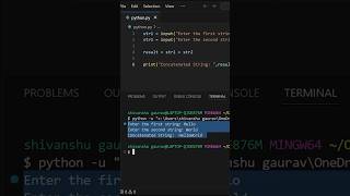 how to concatenate two string in python ( python for beginners ) #python #strings