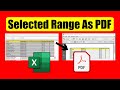 How to Save Selected Range As PDF From Excel