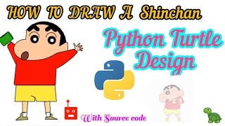 how to draw shinchan using python #shorts #youtubeshorts #program #shinchan