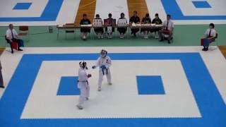 全九州高校空手道'15　決勝「宮崎第一VS開新」女子団体組手