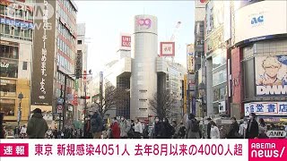 【速報】東京都の新規感染者4051人　4000人超は去年8月27日以来(2022年1月14日)