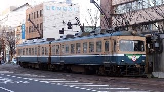 路面区間を走る大きな電車！福井鉄道200形203編成 市役所前電停