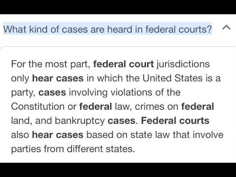 Are most trials in the United States are heard in federal courts?