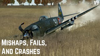 Epic Piloting Fails, Mishaps, and Crashes IL-2 Sturmovik Great Battles V9 Flight Simulator