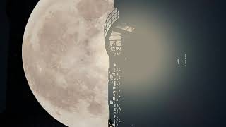 =4K= 【2021春】満月とスカイツリー（ピンクムーン）/2021 FULL MOON＆TOKYO SKYTREE (Pink Moon)