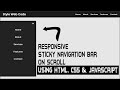 Responsive Sticky Navigation Bar using HTML CSS & JavaScript