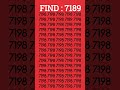 How quickly did you locate 7189 from the list? #iq #iqtest #shorts #trending