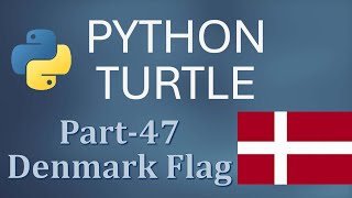 How to Make Denmark Flag Using Python Turtle